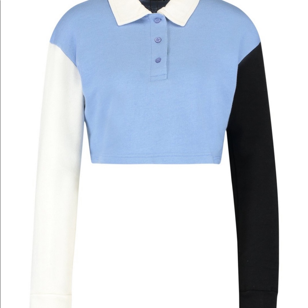 3 color sweater crop top